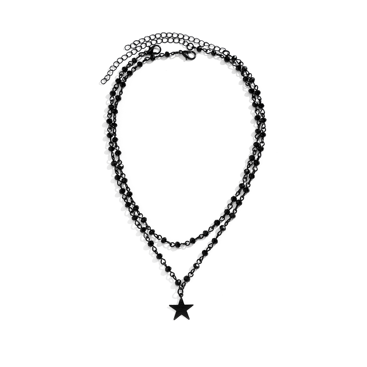 Hip-Hop Sequins Cross Star Artificial Crystal Titanium Plating Womenu0027S Necklace 1 Piece