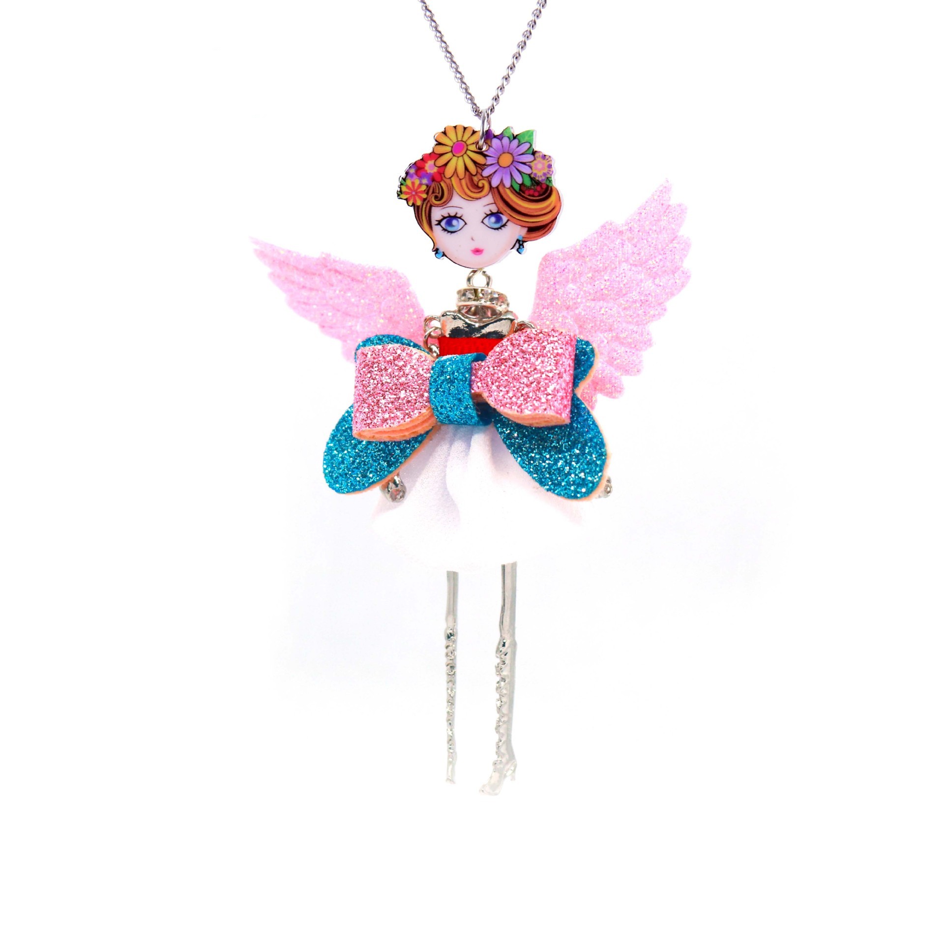 Cute Doll Alloy Handmade Kidu0027S Pendant Necklace 1 Piece