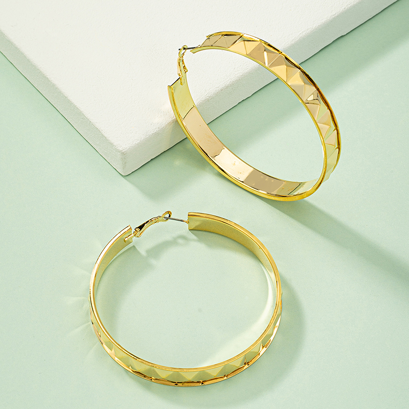 Exaggerated Circle Alloy Plating Womenu0027S Hoop Earrings 1 Pair