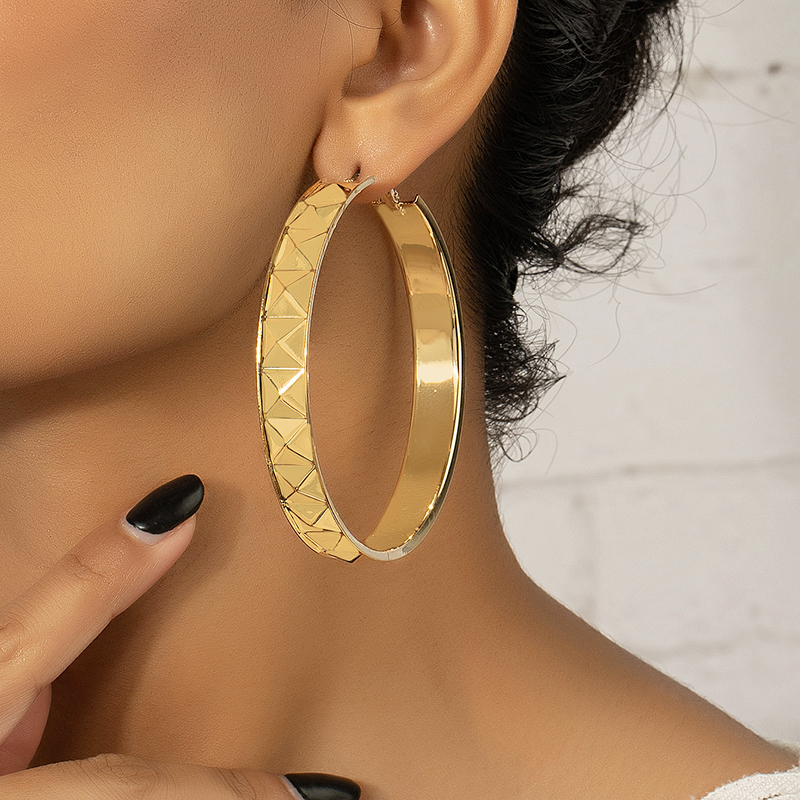 Exaggerated Circle Alloy Plating Womenu0027S Hoop Earrings 1 Pair