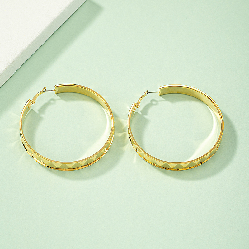Exaggerated Circle Alloy Plating Womenu0027S Hoop Earrings 1 Pair