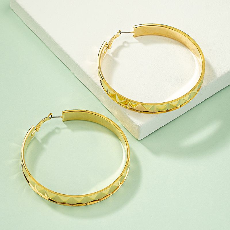Exaggerated Circle Alloy Plating Womenu0027S Hoop Earrings 1 Pair