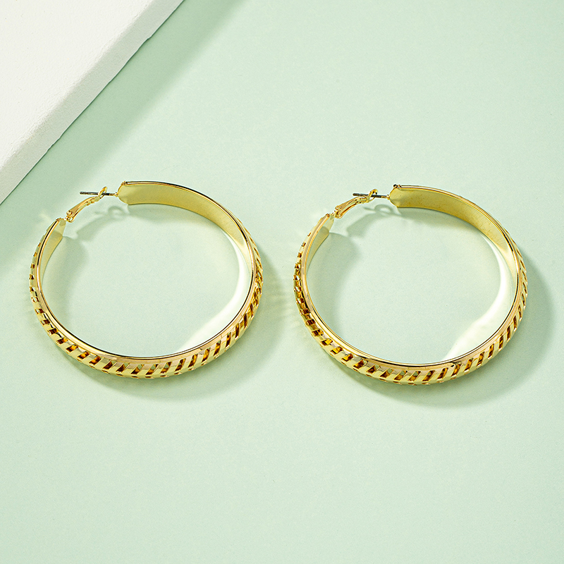 Exaggerated Circle Alloy Plating Womenu0027S Hoop Earrings 1 Pair