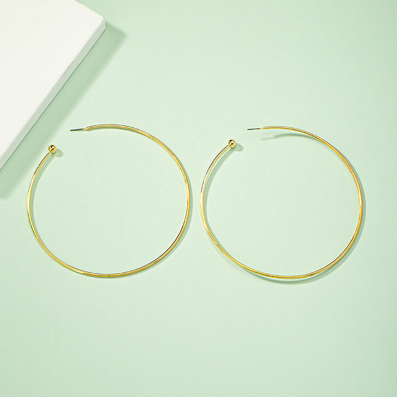 Simple Style Circle Alloy Plating Womenu0027S Hoop Earrings 1 Pair