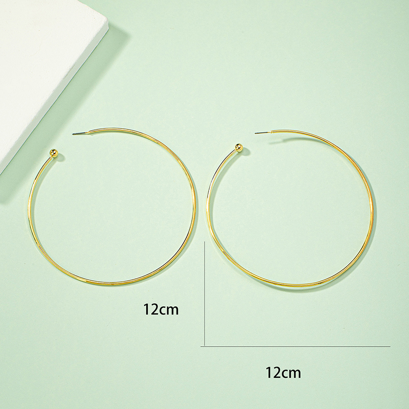 Simple Style Circle Alloy Plating Womenu0027S Hoop Earrings 1 Pair