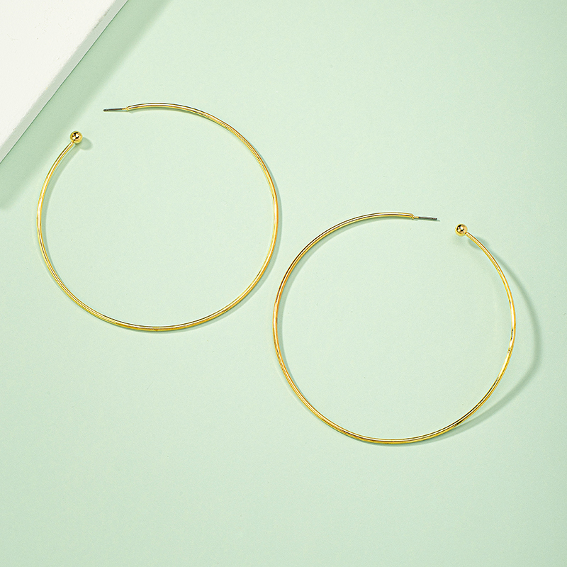 Simple Style Circle Alloy Plating Womenu0027S Hoop Earrings 1 Pair