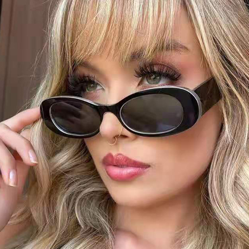Fashion Solid Color Pc Oval Frame Full Frame Womenu0027s Sunglasses