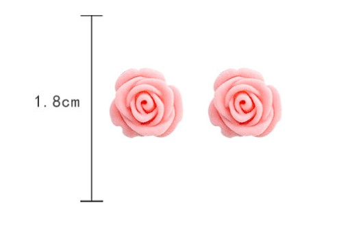 Elegant Flower Resin Flocking Womenu0027S Ear Studs 1 Pair