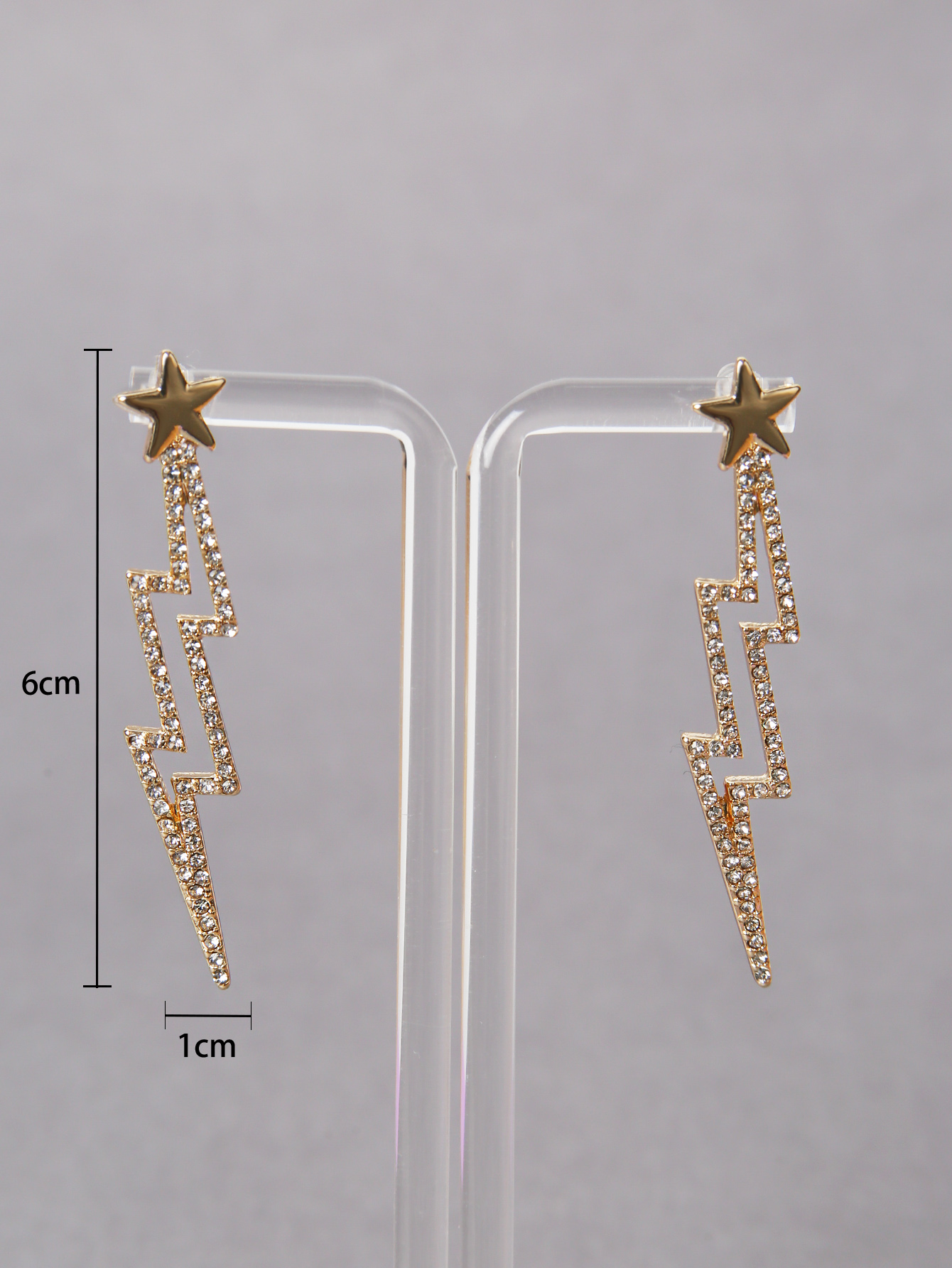 Fashion Lightning Alloy Inlay Zircon Womenu0027S Drop Earrings 1 Pair