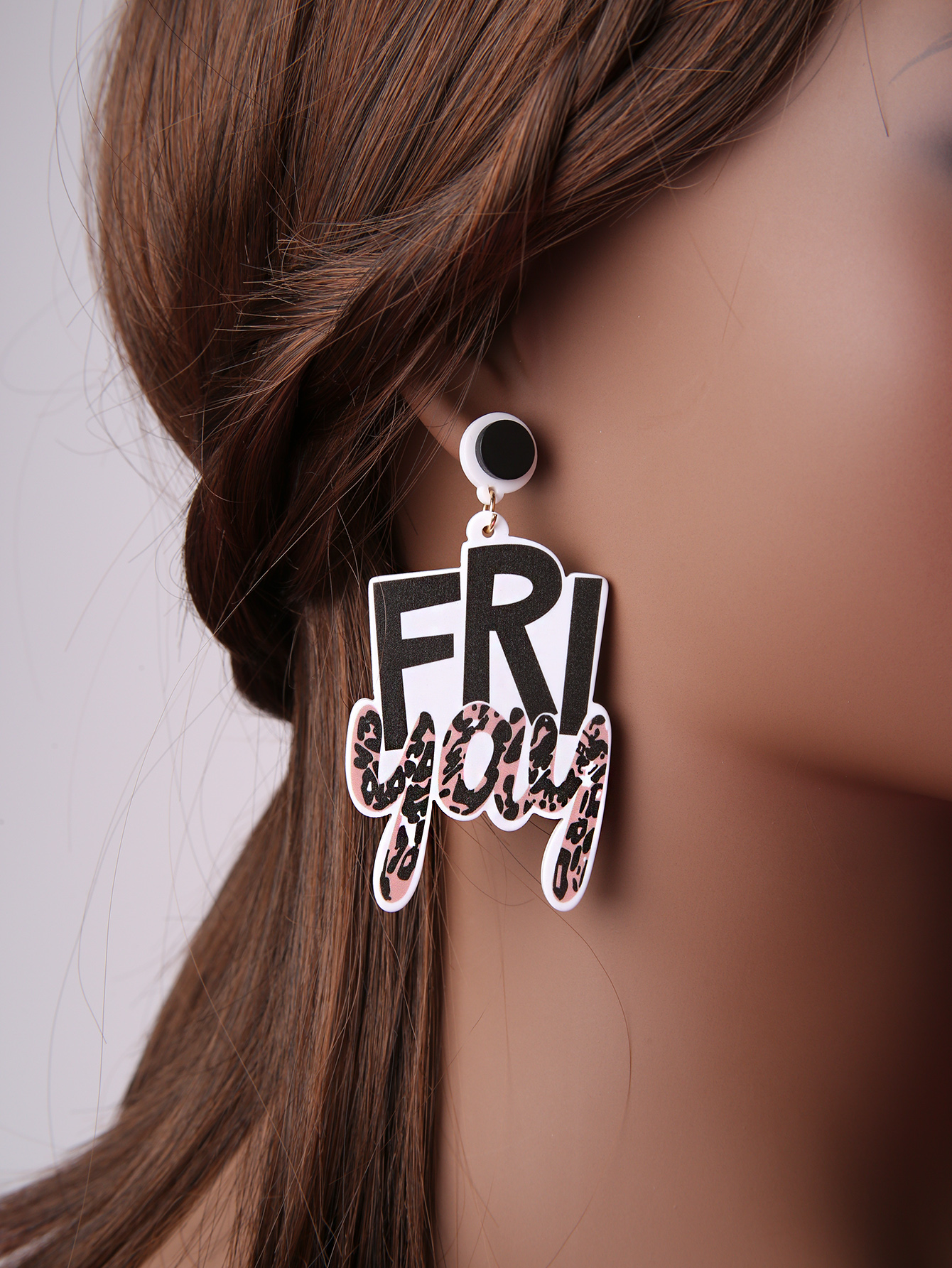 Fashion Letter Arylic Womenu0027S Drop Earrings 1 Pair