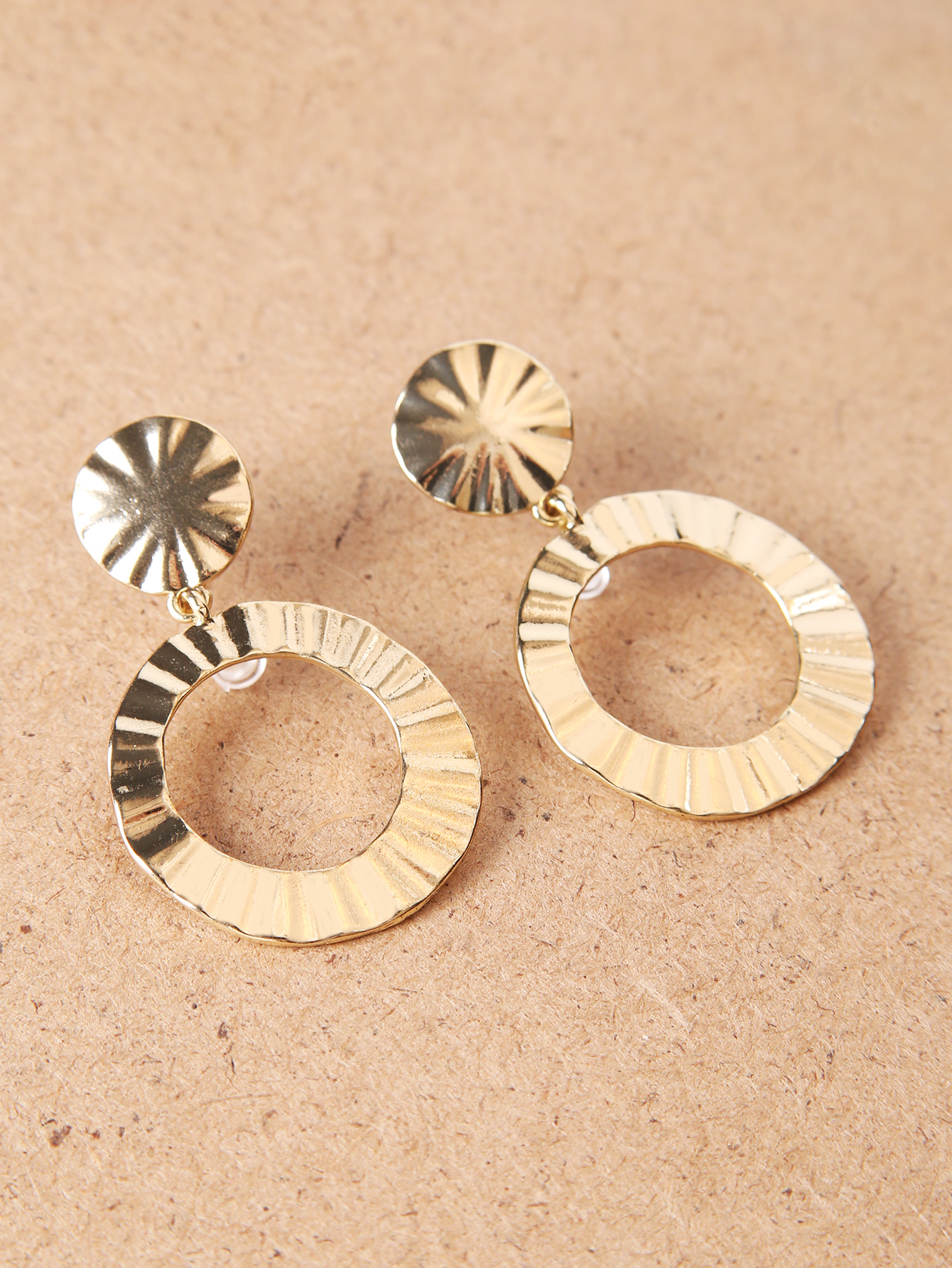 Simple Style Round Metal Plating Womenu0027S Drop Earrings 1 Pair