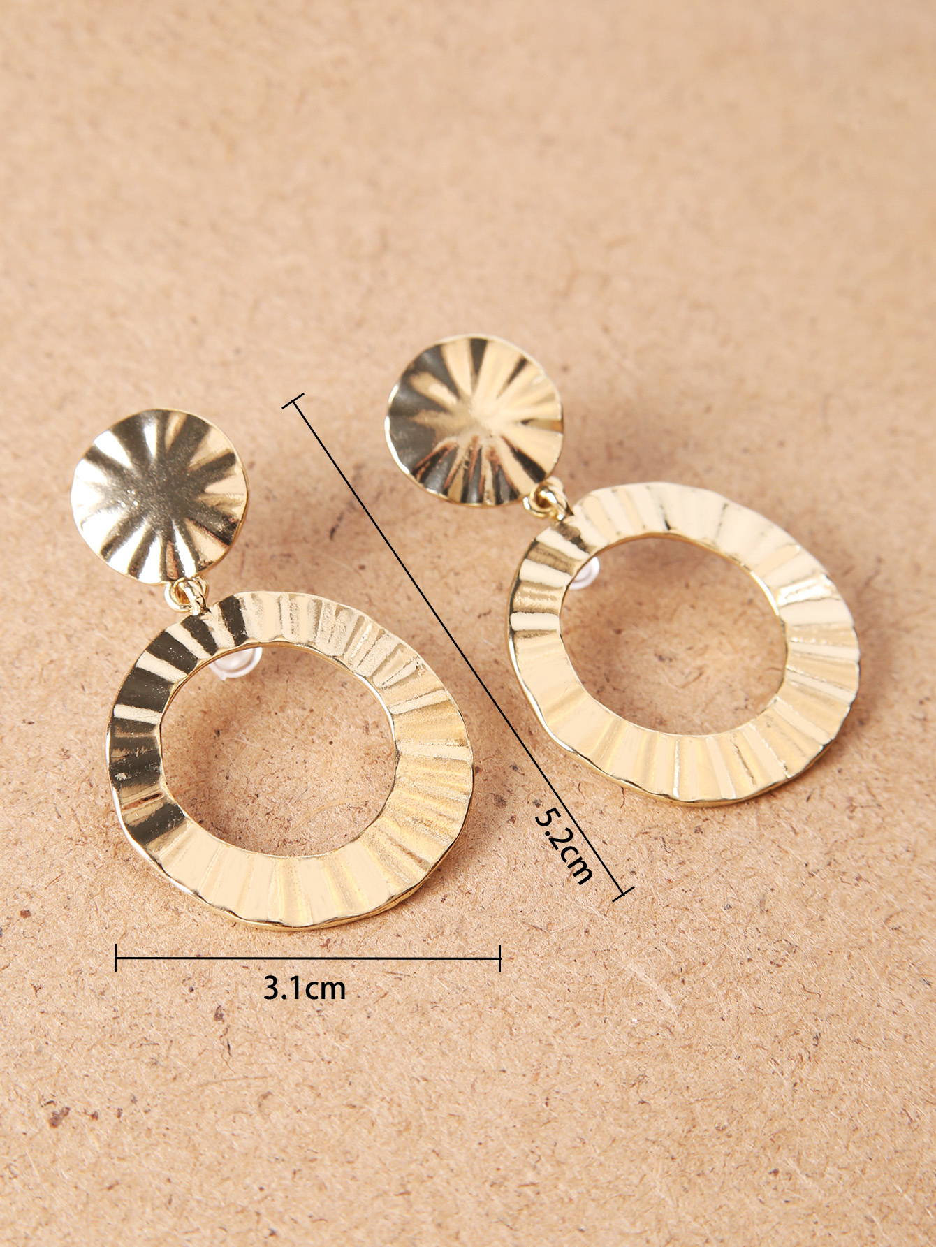 Simple Style Round Metal Plating Womenu0027S Drop Earrings 1 Pair