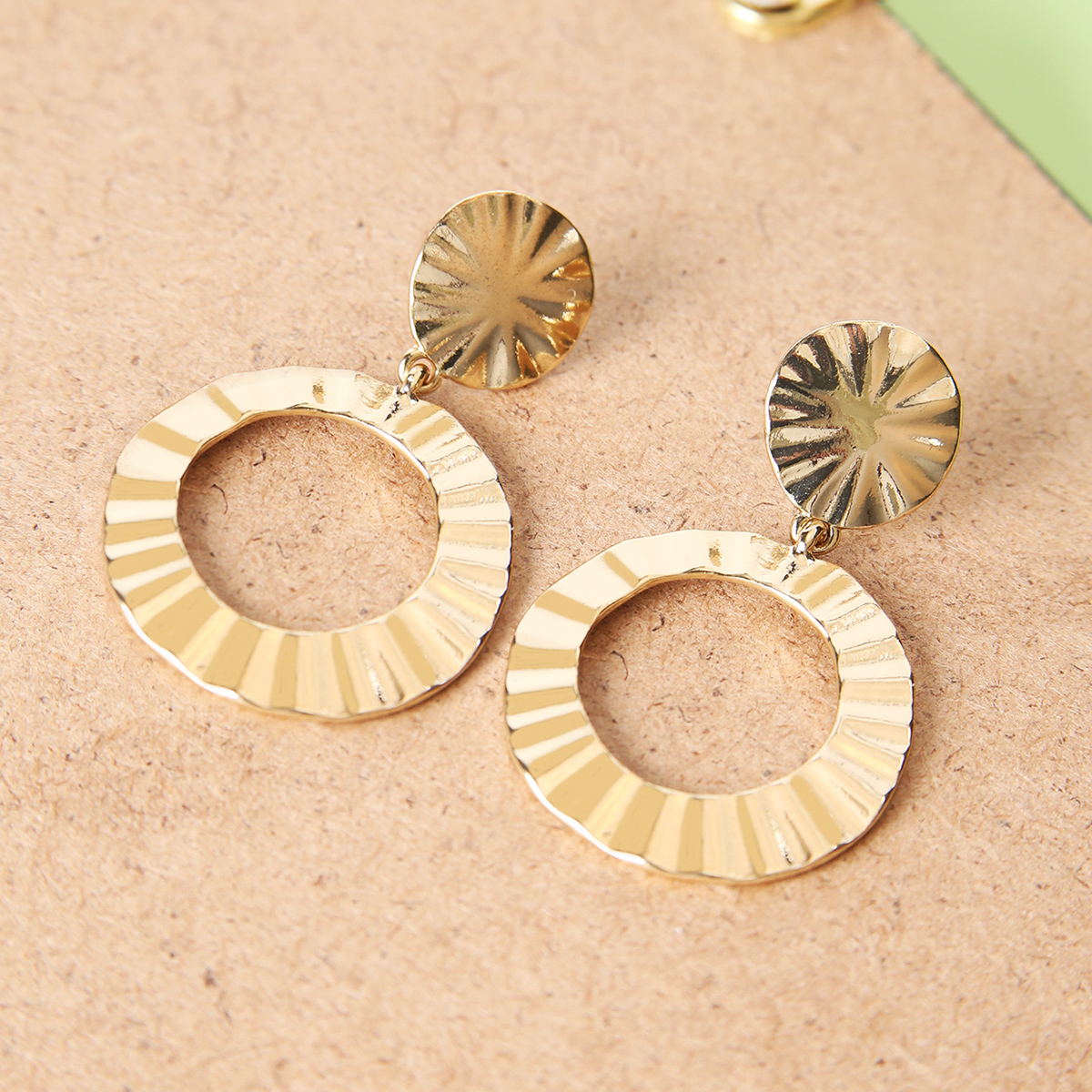 Simple Style Round Metal Plating Womenu0027S Drop Earrings 1 Pair