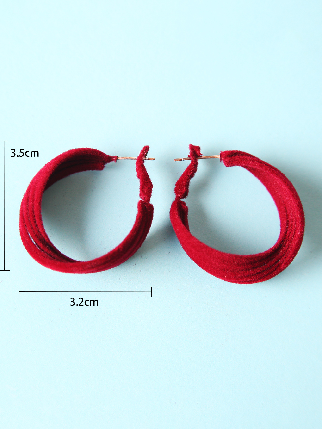 Fashion Round Flocking Womenu0027S Hoop Earrings 1 Pair