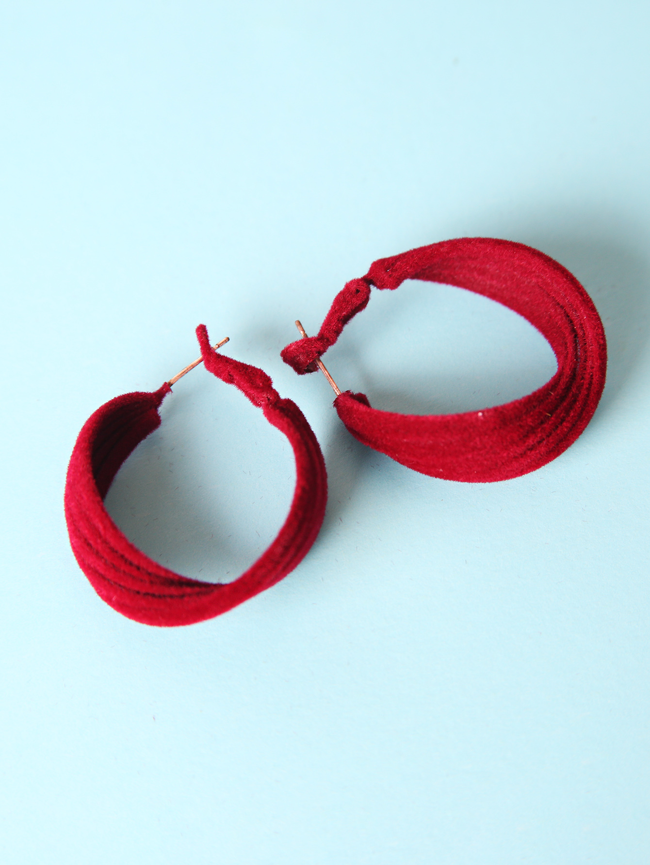 Fashion Round Flocking Womenu0027S Hoop Earrings 1 Pair