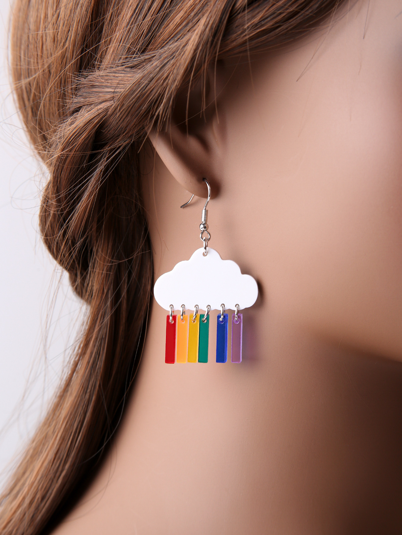 Cute Clouds Arylic Womenu0027S Drop Earrings 1 Pair