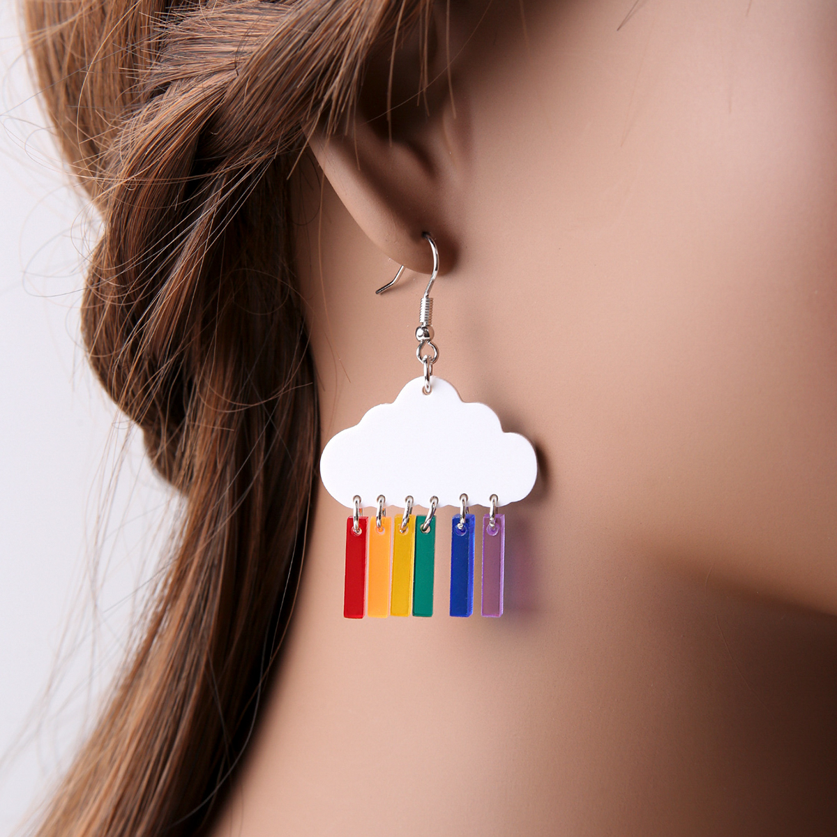 Cute Clouds Arylic Womenu0027S Drop Earrings 1 Pair