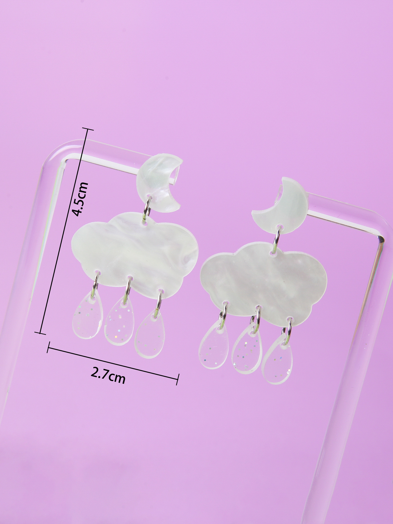 Cute Clouds Arylic Womenu0027S Drop Earrings 1 Pair