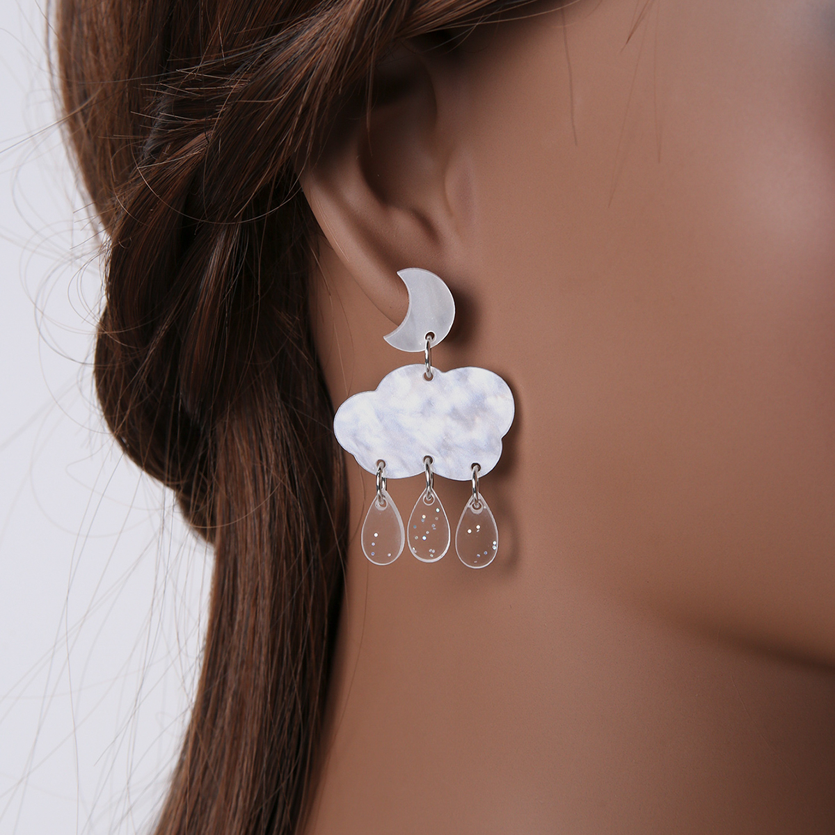 Cute Clouds Arylic Womenu0027S Drop Earrings 1 Pair