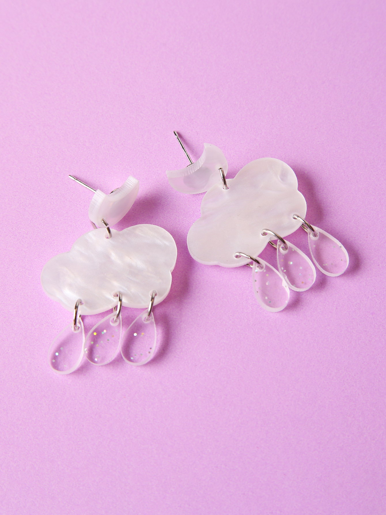 Cute Clouds Arylic Womenu0027S Drop Earrings 1 Pair