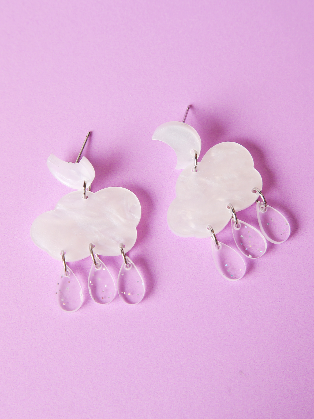 Cute Clouds Arylic Womenu0027S Drop Earrings 1 Pair