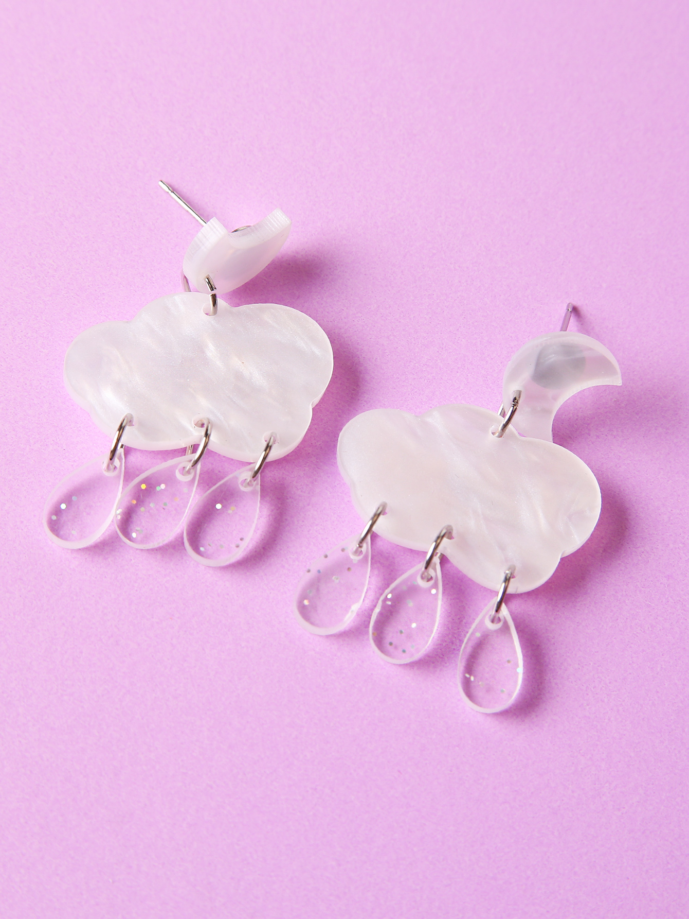 Cute Clouds Arylic Womenu0027S Drop Earrings 1 Pair