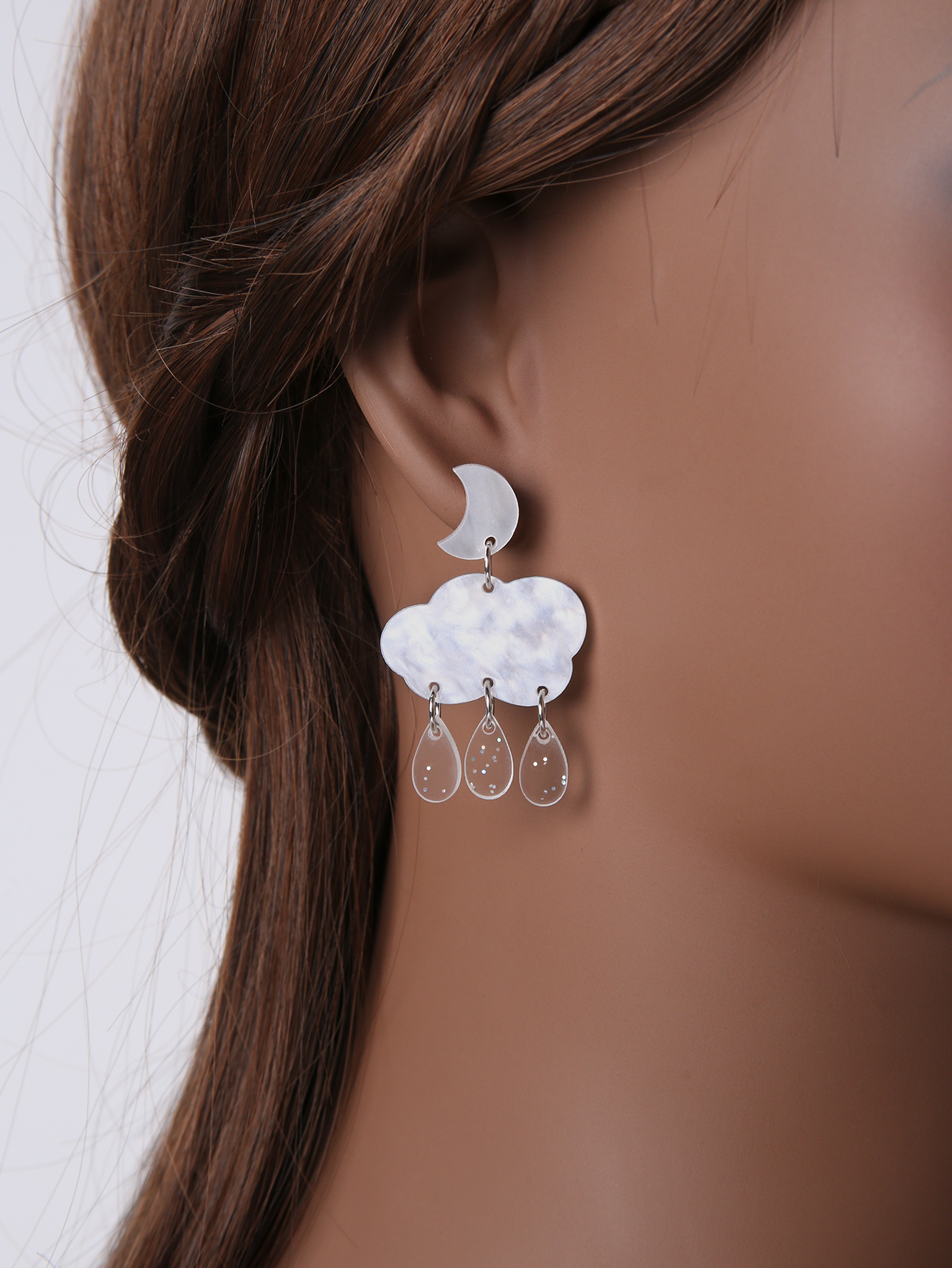 Cute Clouds Arylic Womenu0027S Drop Earrings 1 Pair