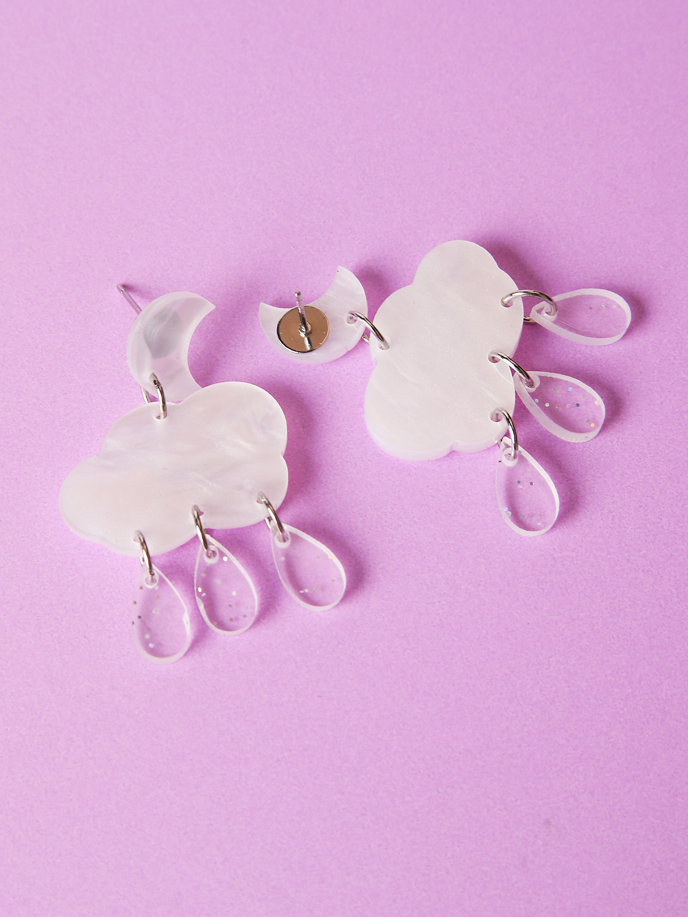 Cute Clouds Arylic Womenu0027S Drop Earrings 1 Pair