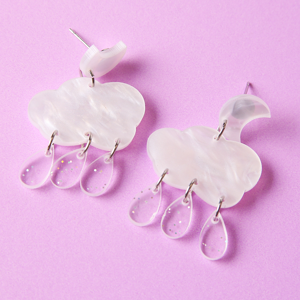 Cute Clouds Arylic Womenu0027S Drop Earrings 1 Pair