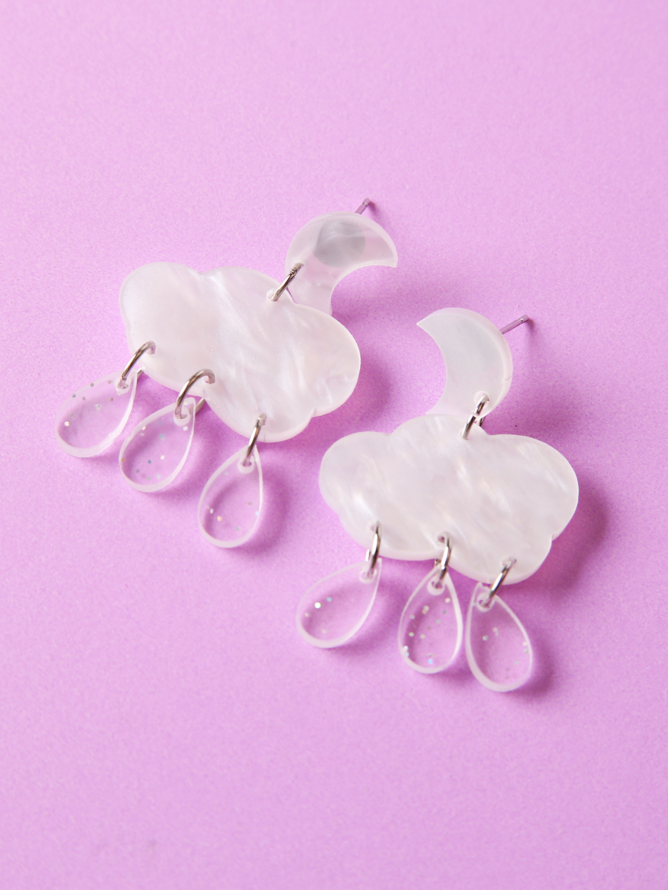 Cute Clouds Arylic Womenu0027S Drop Earrings 1 Pair