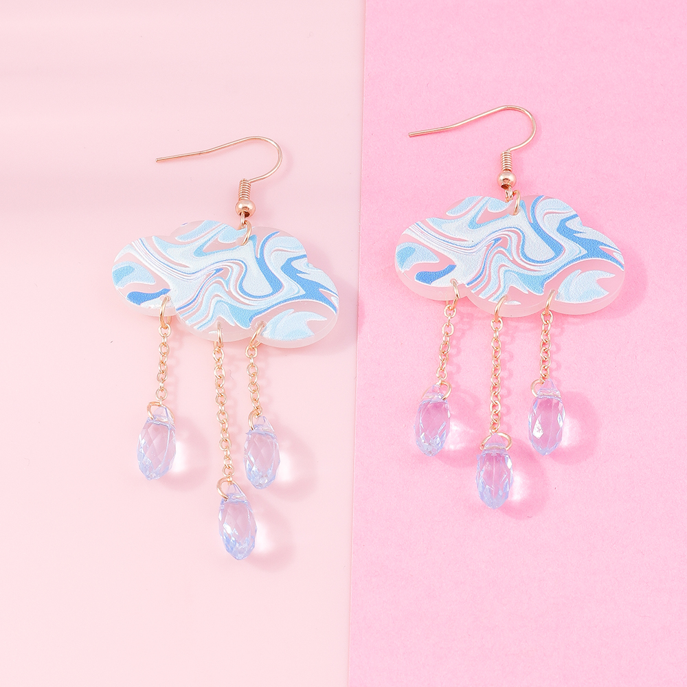 Cute Clouds Arylic Womenu0027S Drop Earrings 1 Pair