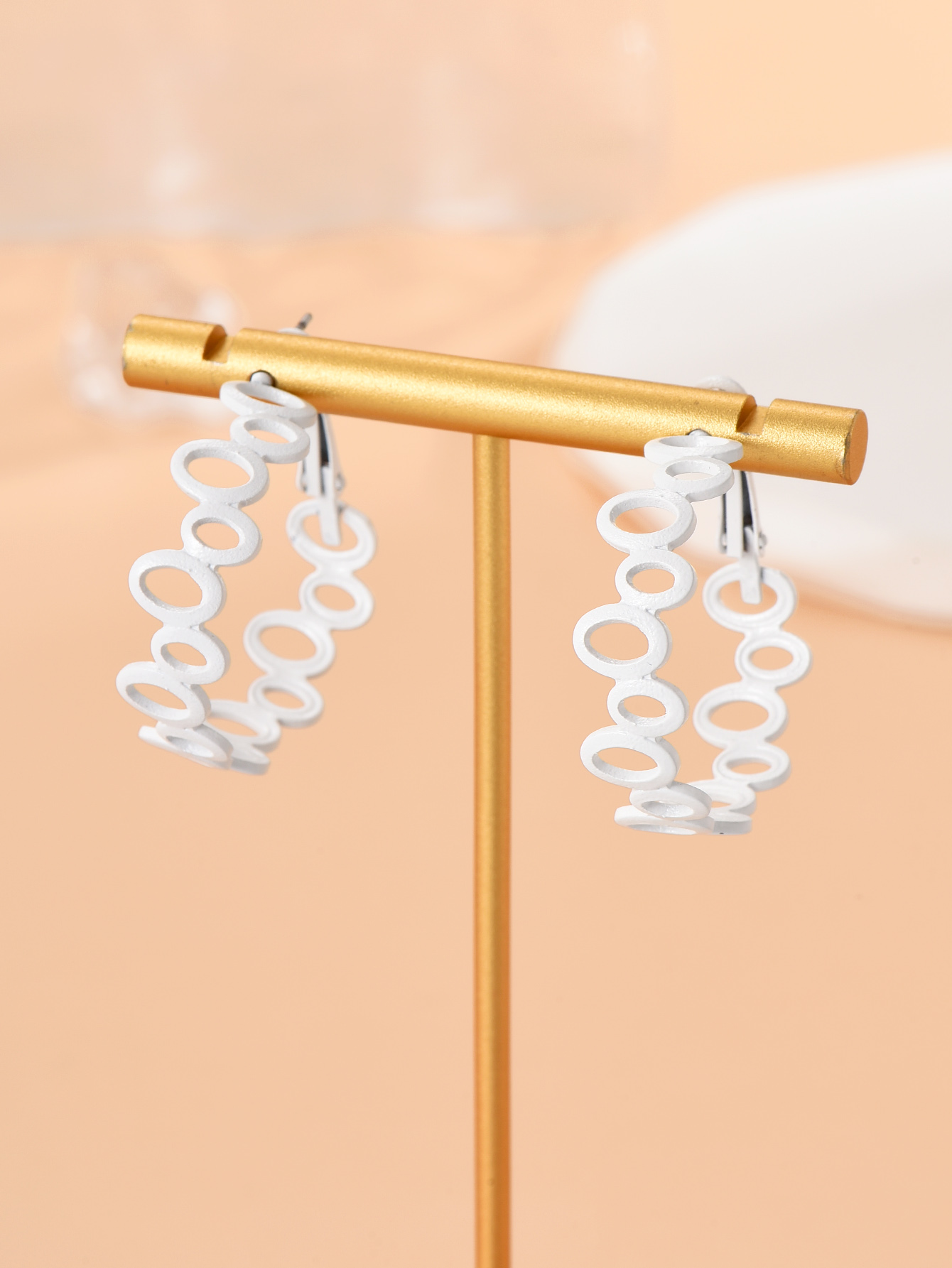 Fashion Solid Color Alloy Womenu0027S Hoop Earrings 1 Pair