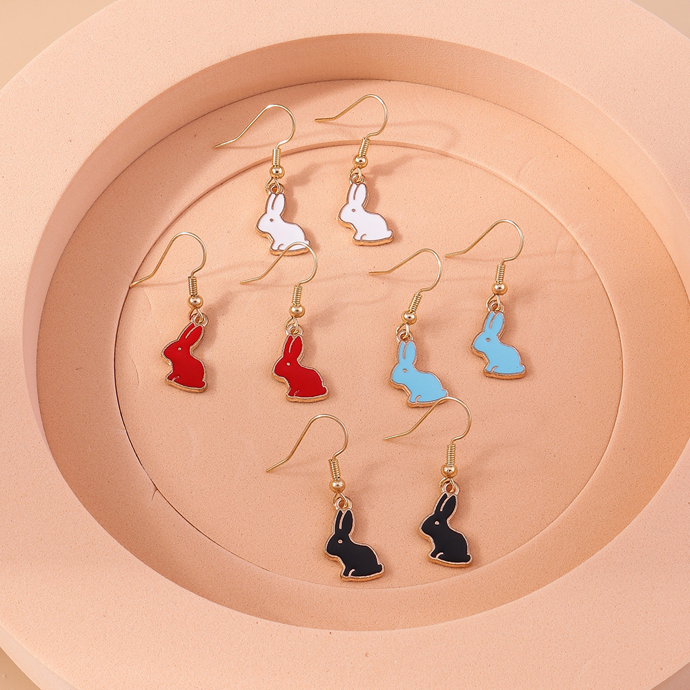 1 Pair Fashion Rabbit Alloy Plating Womenu0027S Drop Earrings