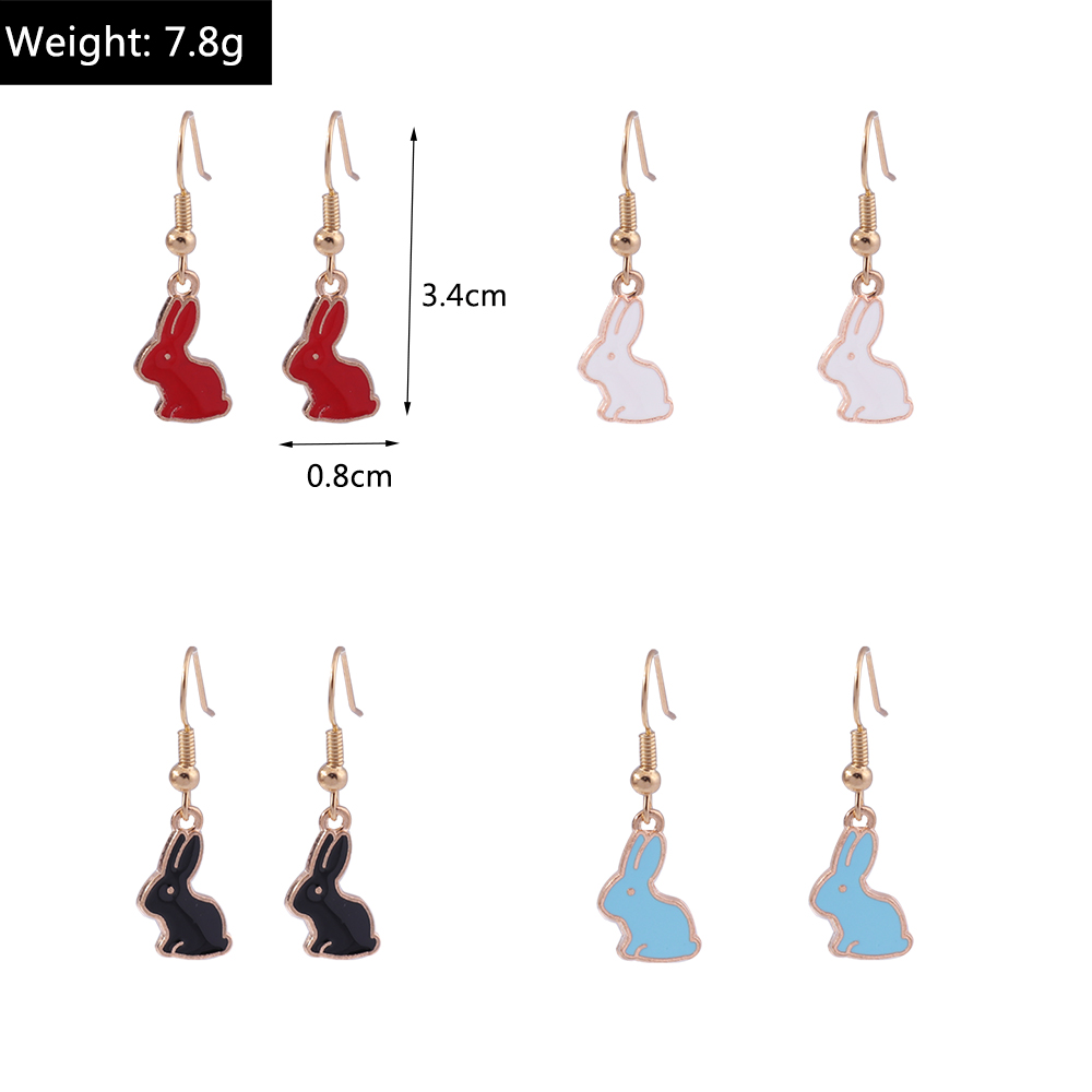 1 Pair Fashion Rabbit Alloy Plating Womenu0027S Drop Earrings