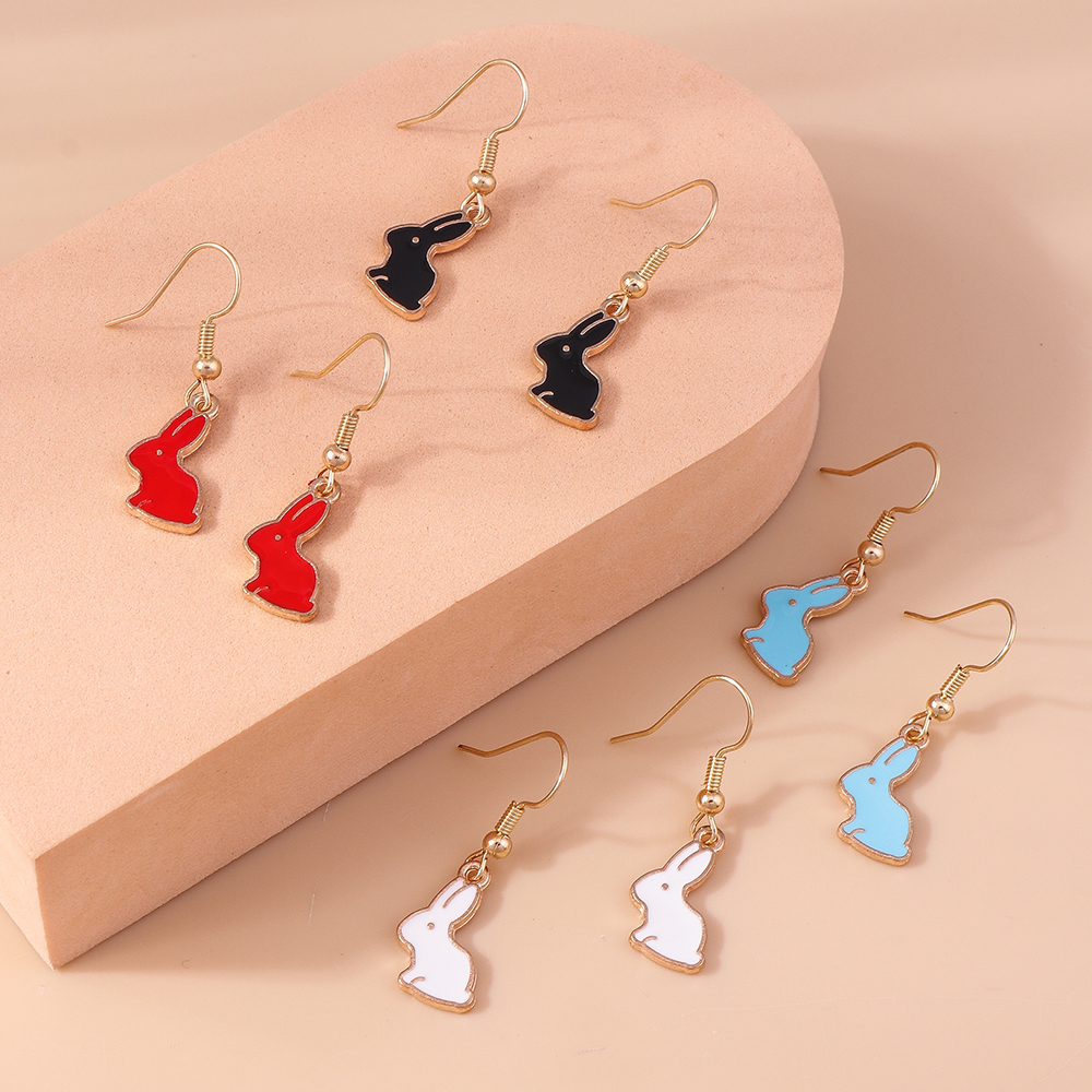 1 Pair Fashion Rabbit Alloy Plating Womenu0027S Drop Earrings