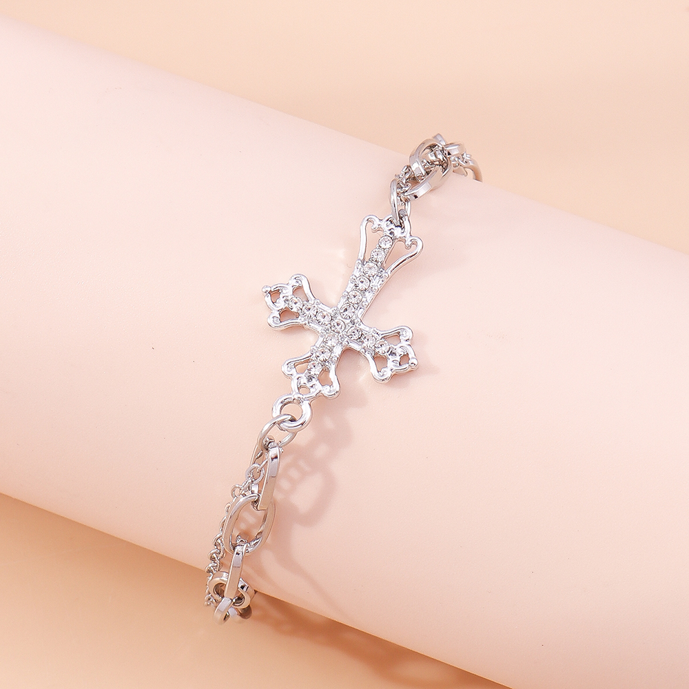 Fashion Cross Alloy Plating Womenu0027S Anklet