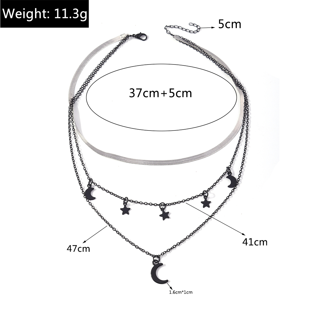 Fashion Star Moon Alloy Plating Womenu0027S Layered Necklaces