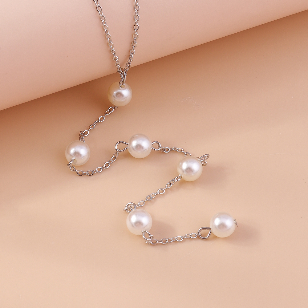 Sexy Geometric Alloy Plating Artificial Pearls Womenu0027S Necklace