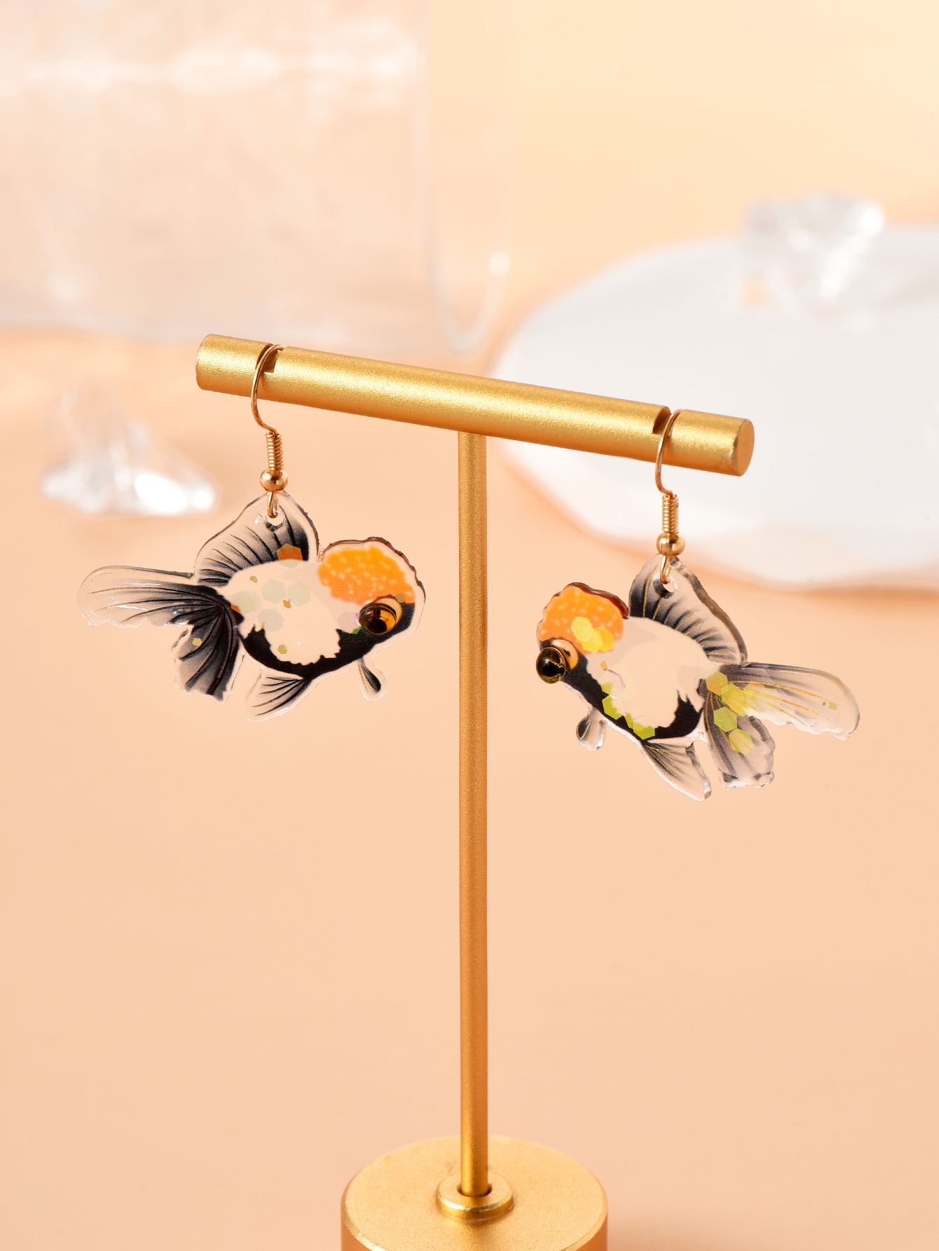 Fashion Goldfish Alloy Rhinestone Womenu0027S Drop Earrings 1 Pair