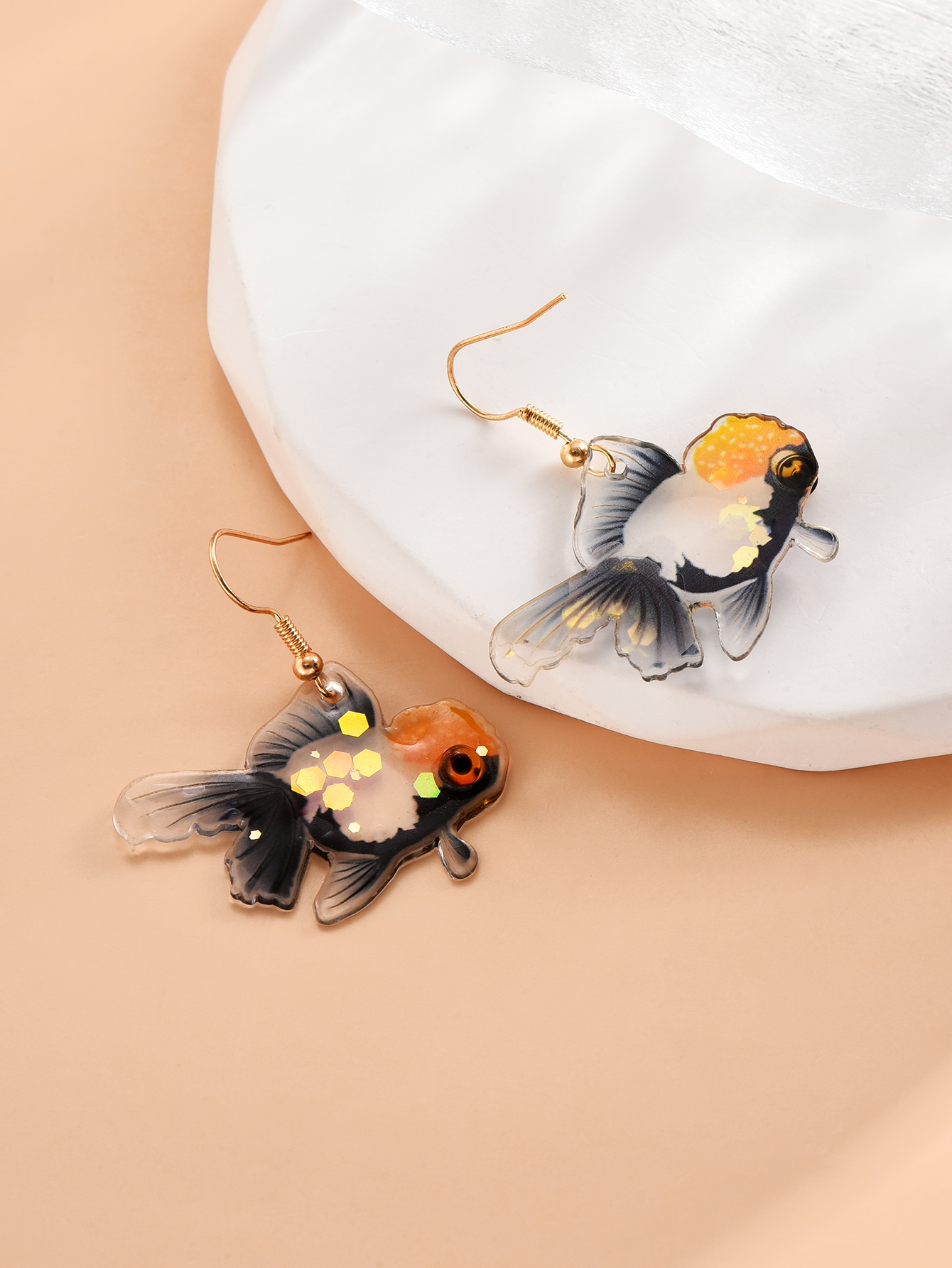 Fashion Goldfish Alloy Rhinestone Womenu0027S Drop Earrings 1 Pair