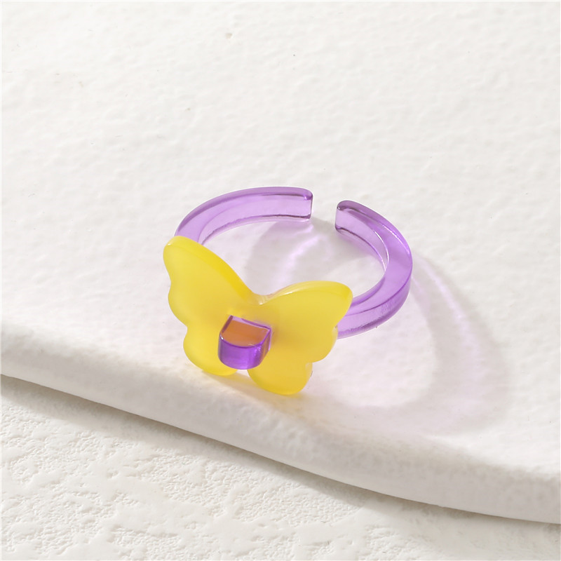 Cute Butterfly Resin Unisex Rings