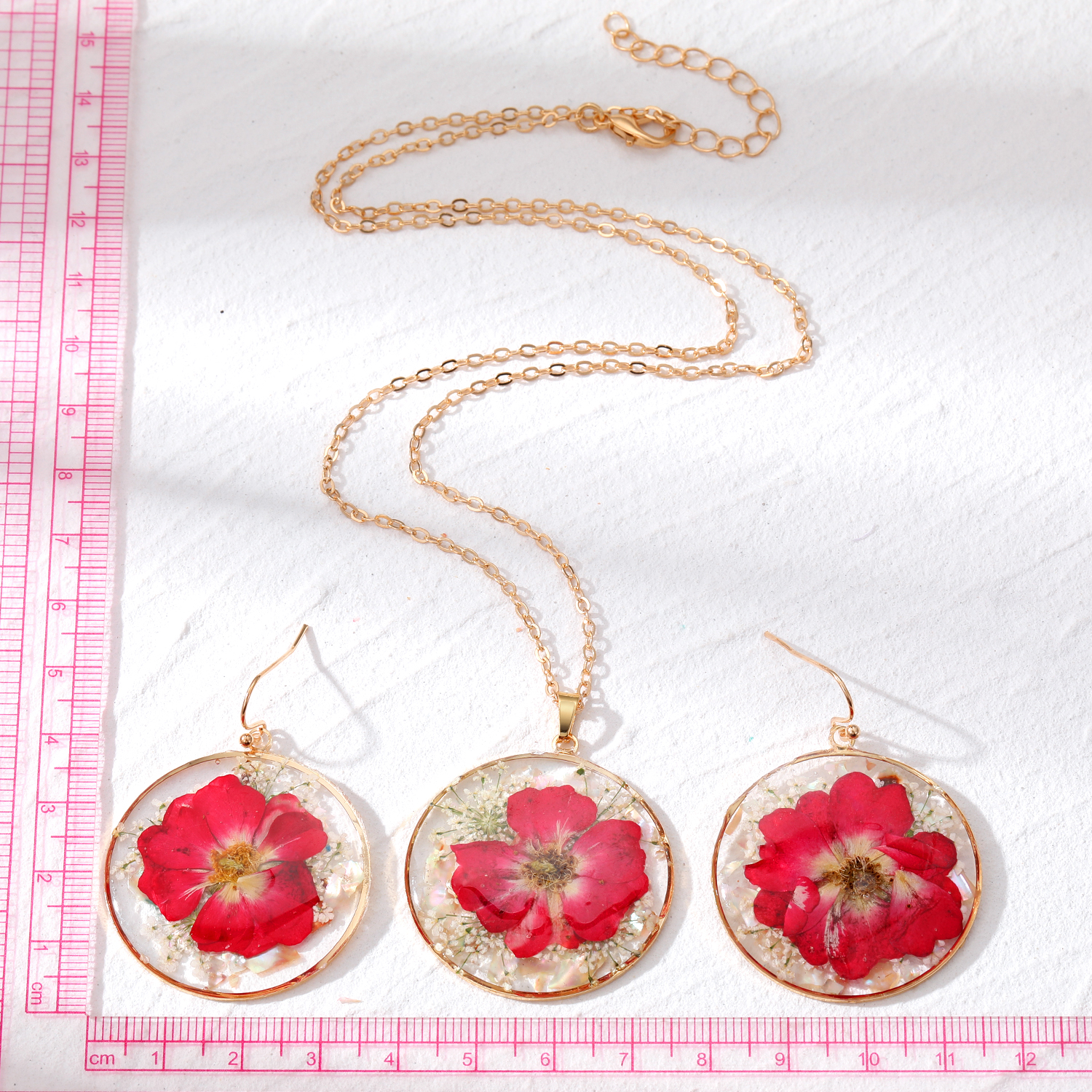 Fashion Flower Resin Epoxy Womenu0027S Earrings Necklace