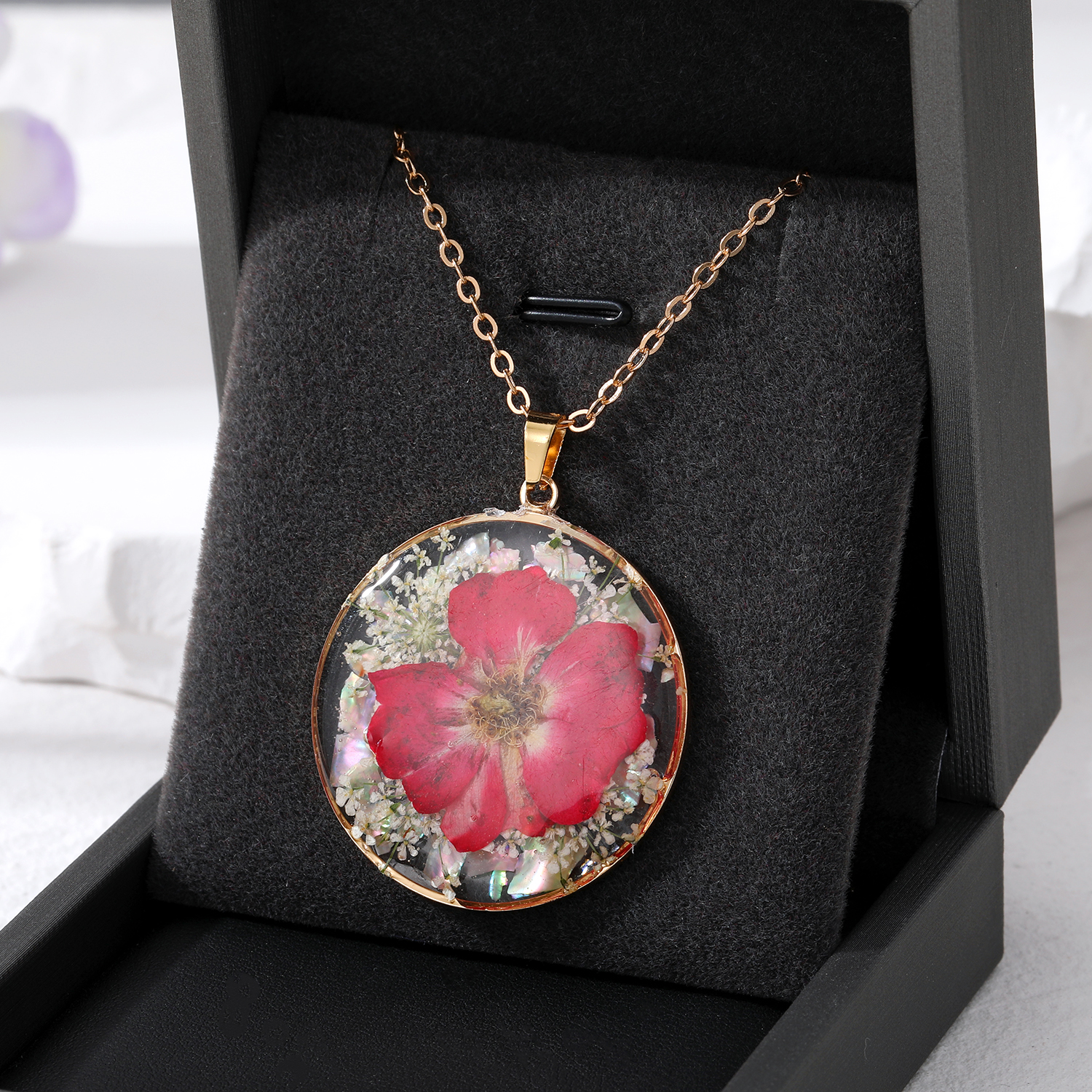 Fashion Flower Resin Epoxy Womenu0027S Earrings Necklace