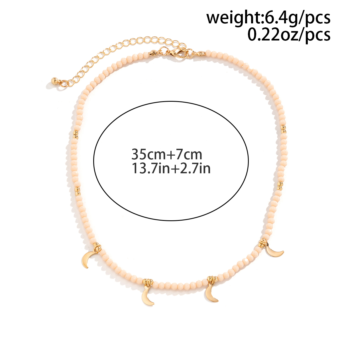 Fashion Star Moon Lightning CCB Imitation Crystal Alloy Beaded Womenu0027S Necklace 1 Piece