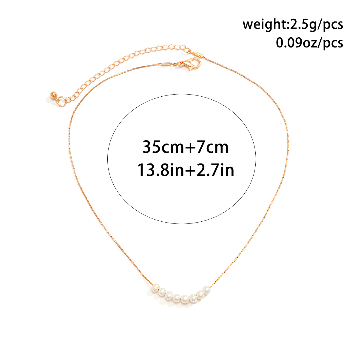 Simple Style Geometric Copper Plating Artificial Pearls Choker