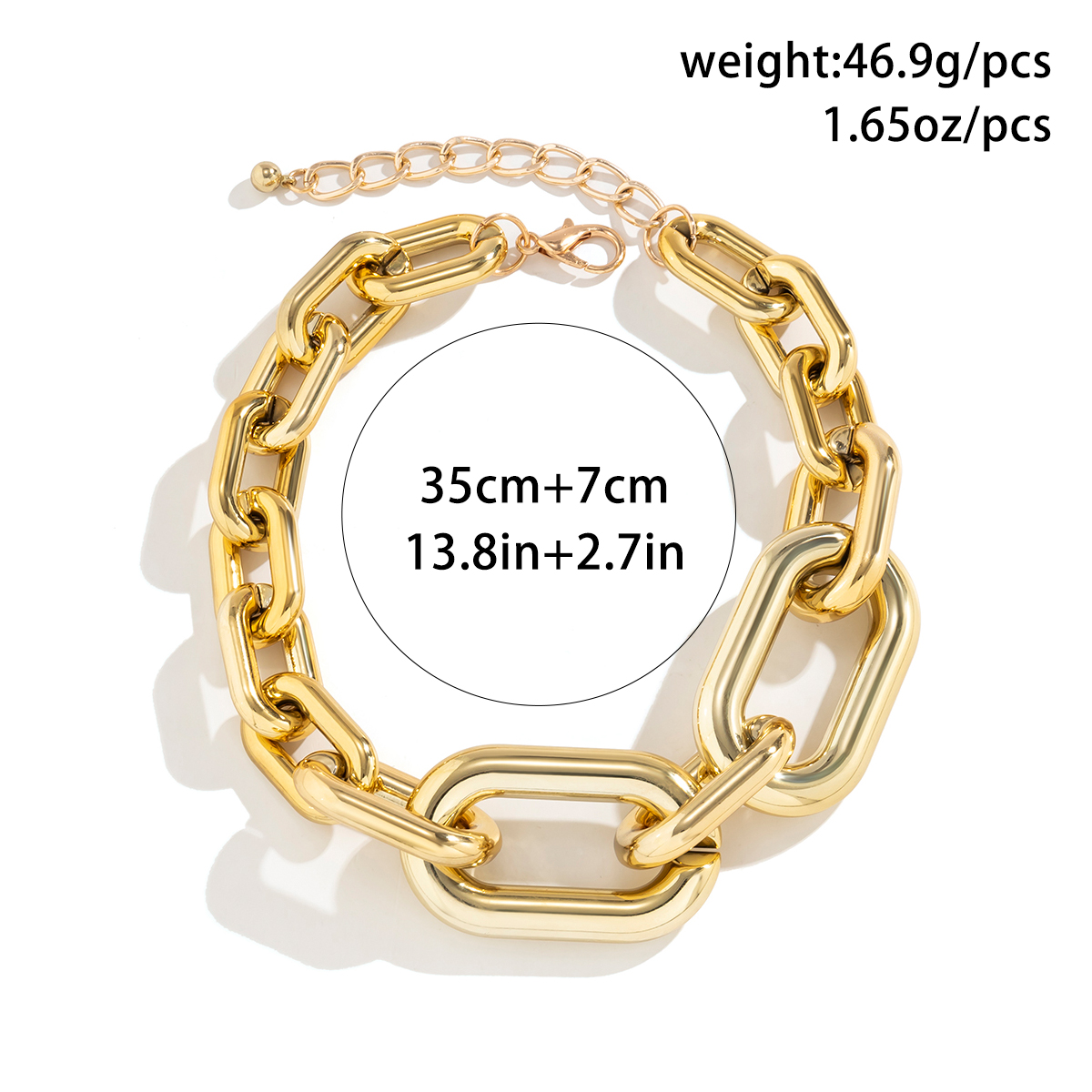 Hip-Hop Geometric CCB Plating Womenu0027S Necklace