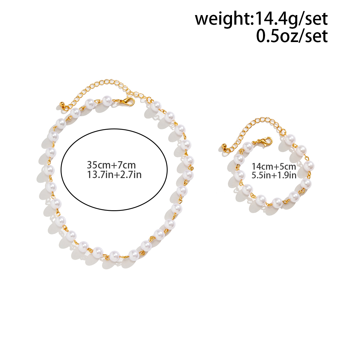 Elegant Geometric Artificial Pearl Alloy Plating Womenu0027S Necklace