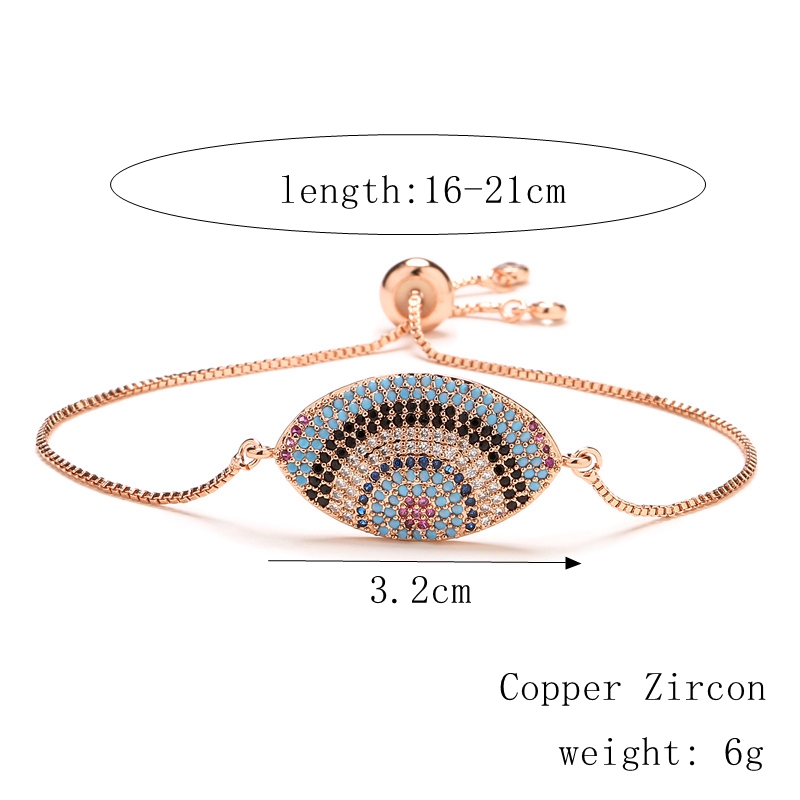 Elegant Devilu0027S Eye Bee Copper Plating Zircon Bracelets 1 Piece