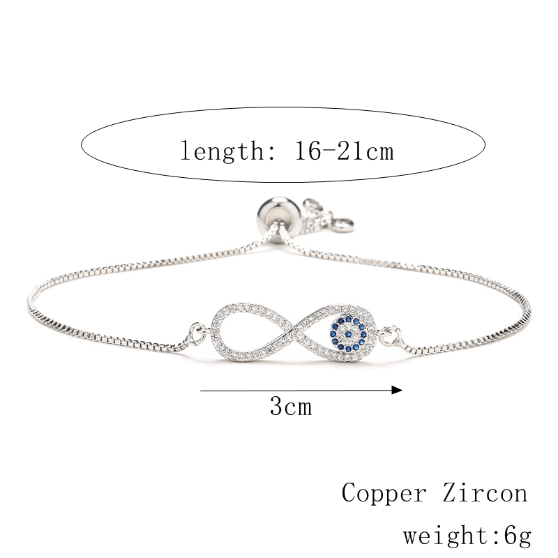 Elegant Devilu0027S Eye Bee Copper Plating Zircon Bracelets 1 Piece