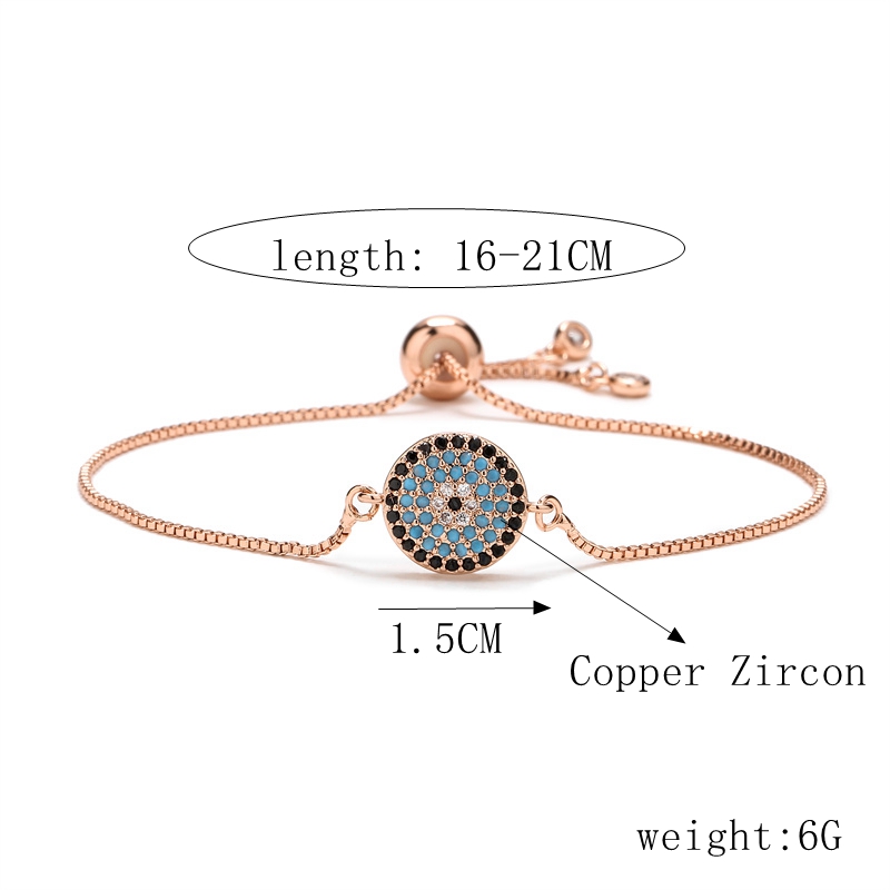 Elegant Devilu0027S Eye Bee Copper Plating Zircon Bracelets 1 Piece